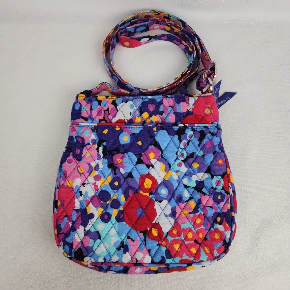 Vera Bradley Blue Floral Quilted Crossbody Purse - Picture 4 of 9